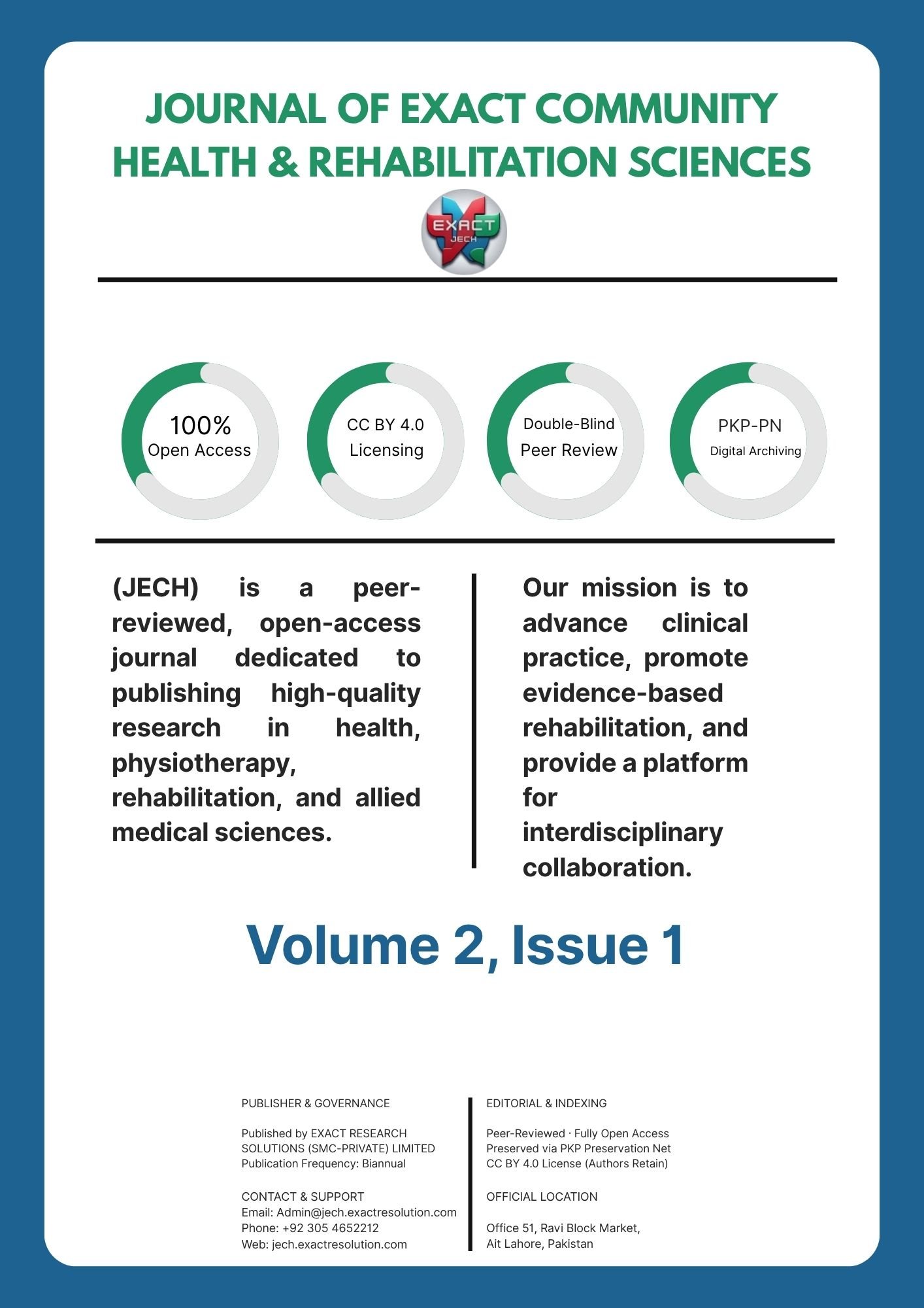 Journal of Exact Community Health & Rehabilitation Sciences